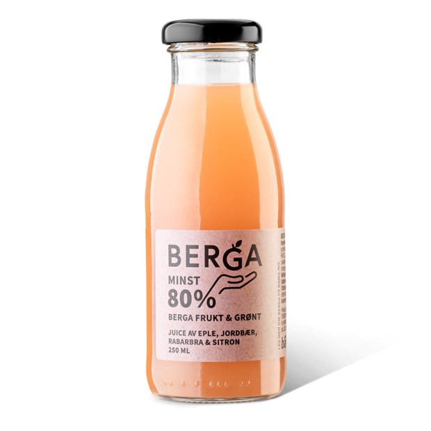 Berga Eple, jordbær, rabarbra og sitron