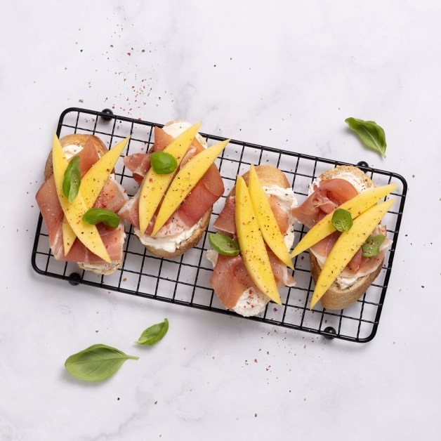 Mangotoast med prosciutto