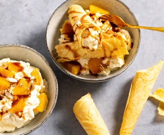 Krumkaker med appelsinkrem