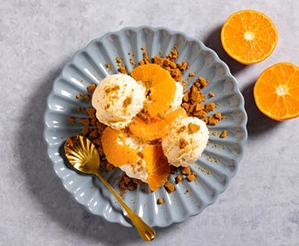 Eton Mess med klementin og knuste pepperkaker