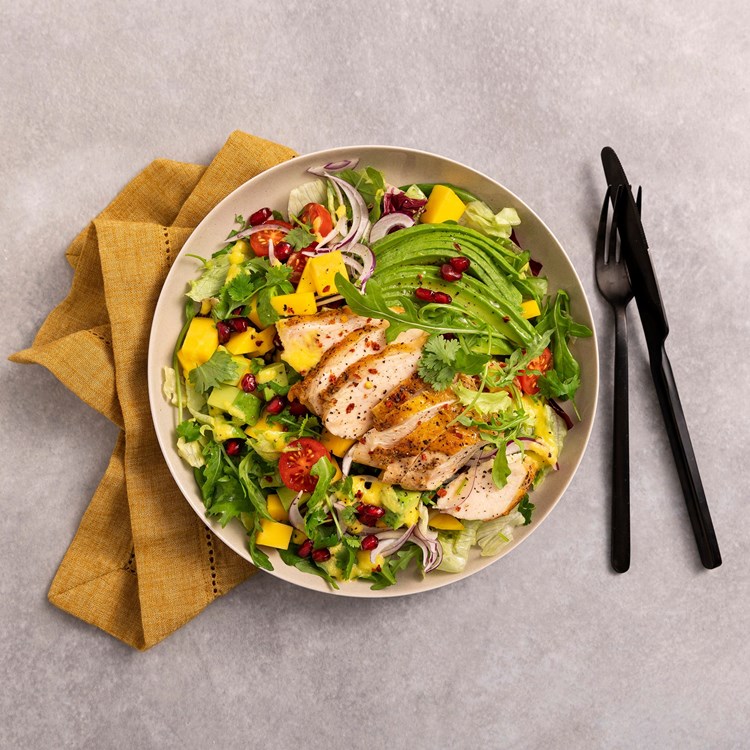 Kyllingsalat med mango og avokado