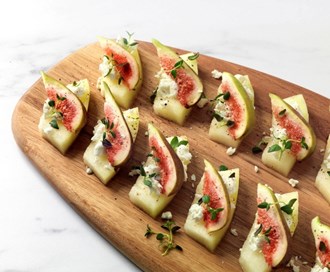Melonskiver med fiken