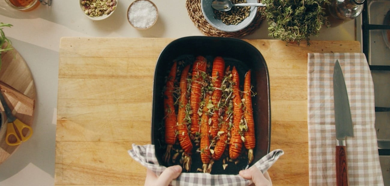 Slik lager du hasselback grønnsaker
