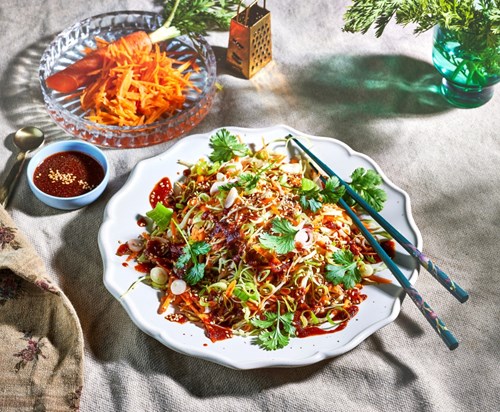 Spicy koreansk coleslaw