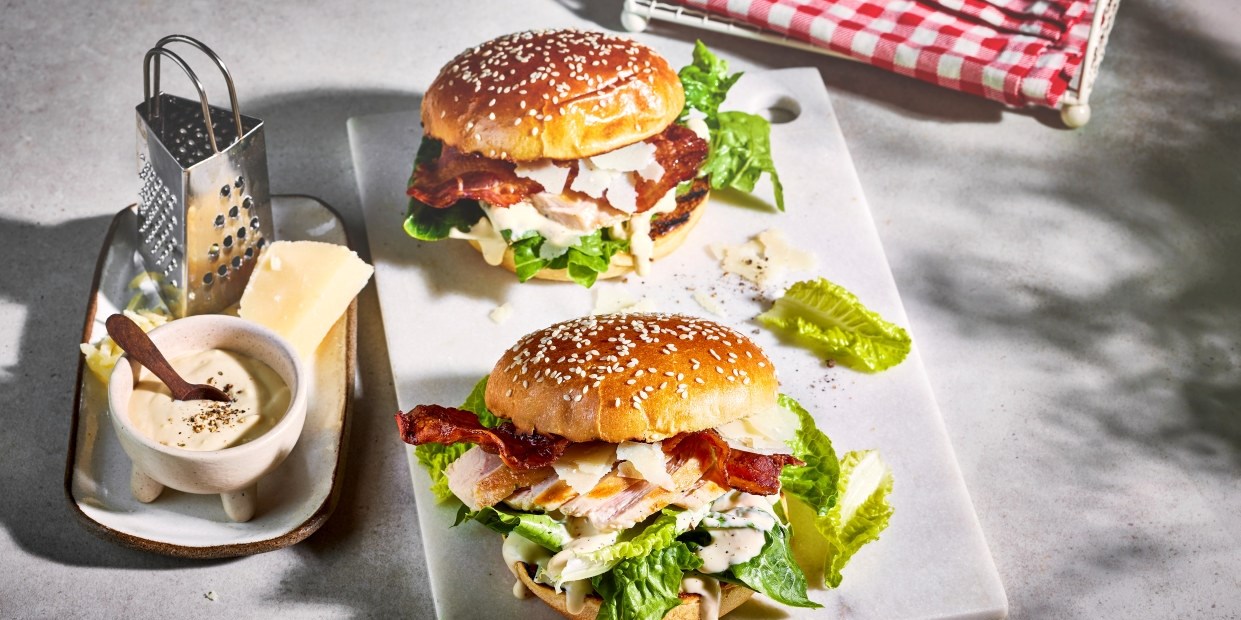 Cæsarsalat burger
