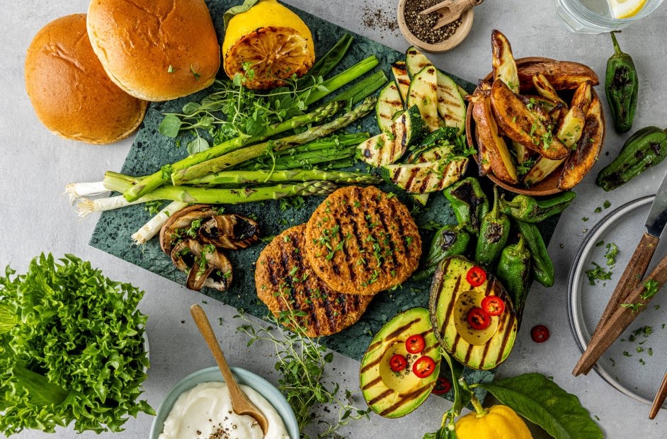 vegetar på grillen