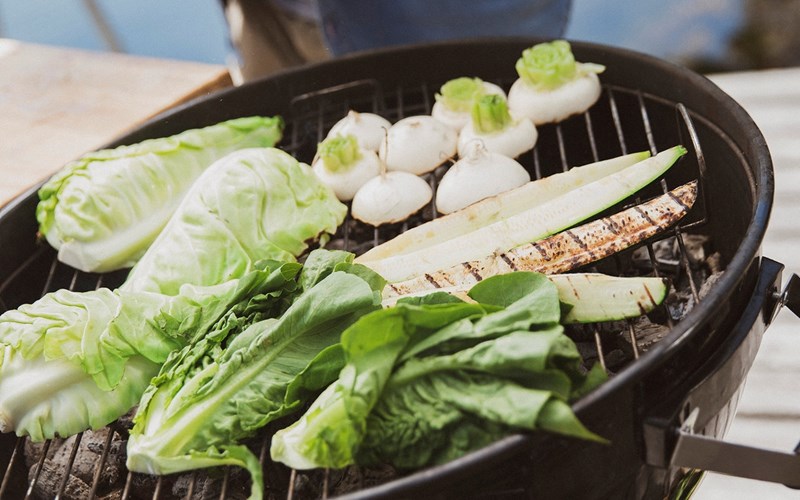 Grønt på grillen i sommer