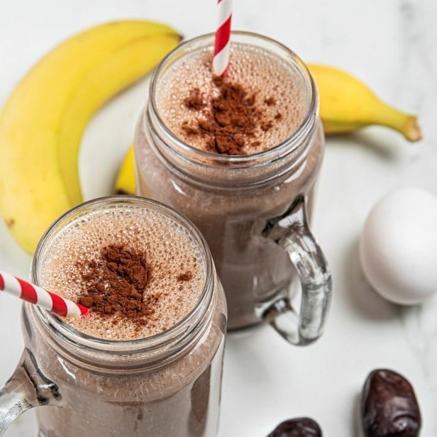 Proteinsmoothie med kakao og banan