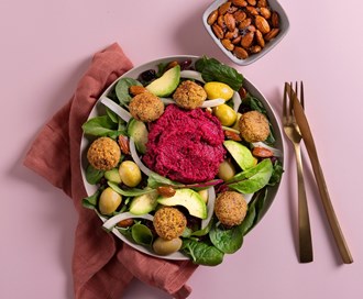 Falafelsalat med Babyleaf Mix