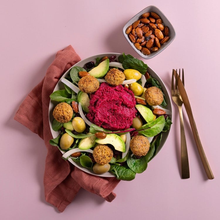 Falafelsalat med Babyleaf Mix
