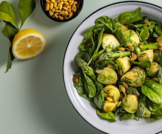 Potetsalat med Babyspinat