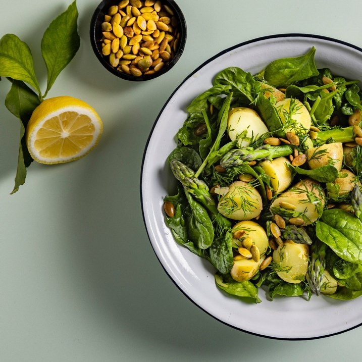 Potetsalat med Babyspinat