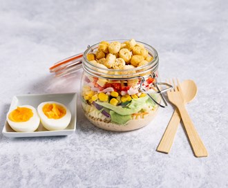 Salat på glass med Isberg Mix