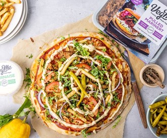 Pizza med Pulled og bearnaise