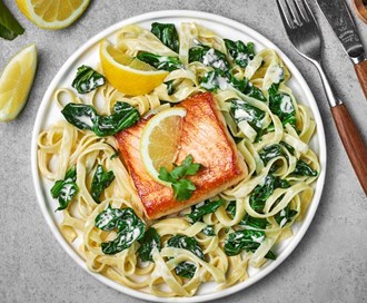 Tagliatelle med laks