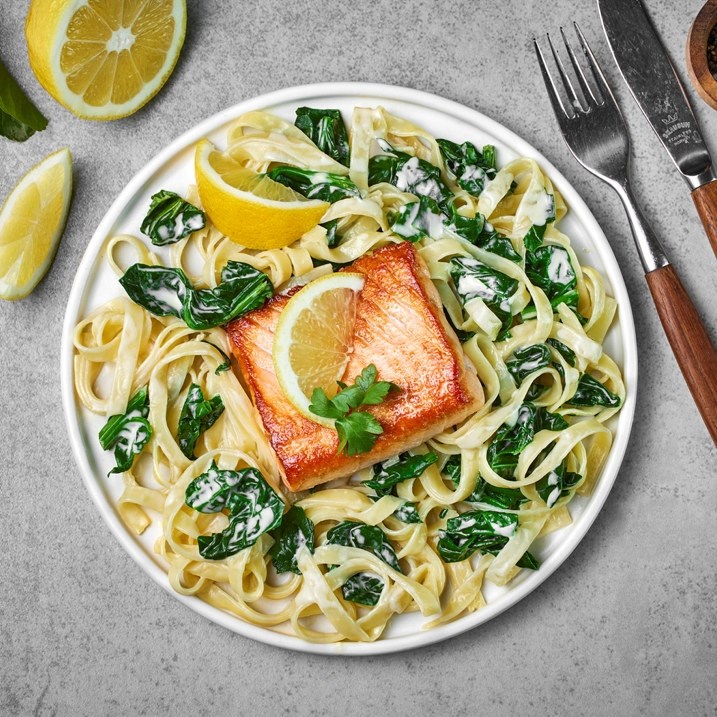 Tagliatelle med laks