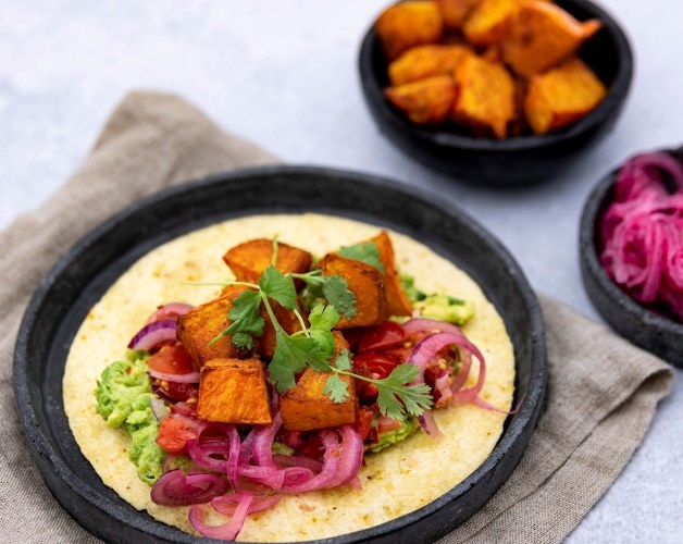 Bakt Hokkaido til taco