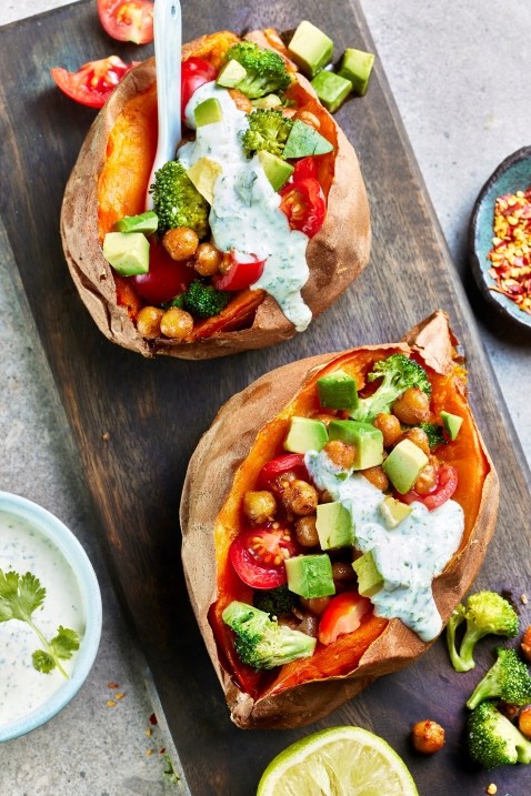 Bakt søtpotet med tacofyll