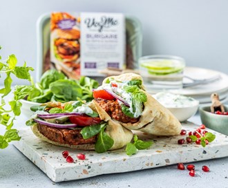 Pitaburger med Tzatziki