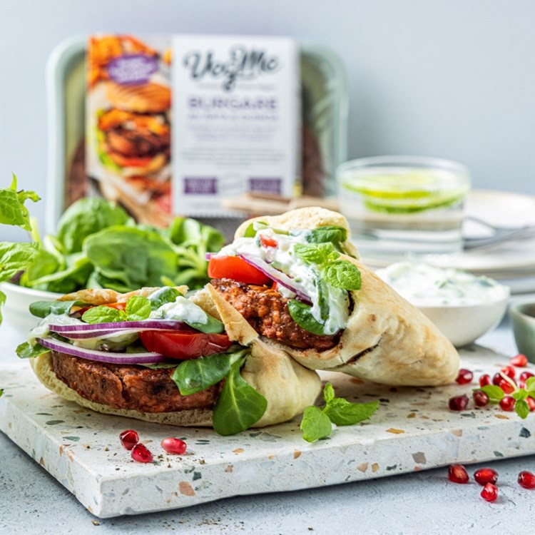 Pitaburger med Tzatziki