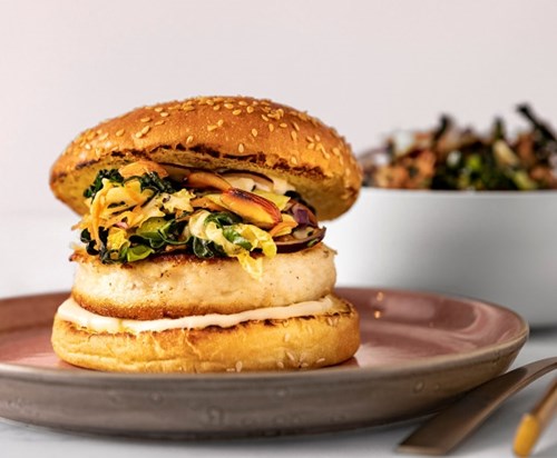 Fiskeburger med Kål Mix