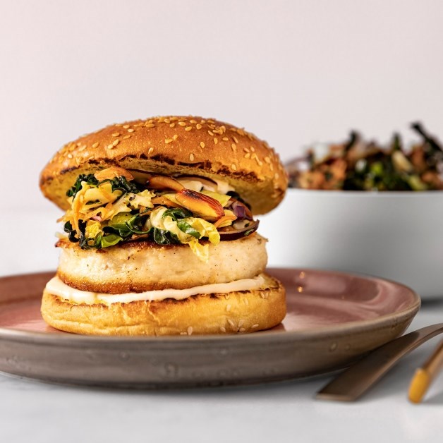 Fiskeburger med Kål Mix