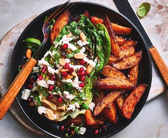 Grillet hjertesalat og Båtpoteter