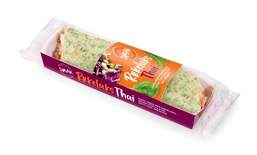 Røkelaks Thai Wrap