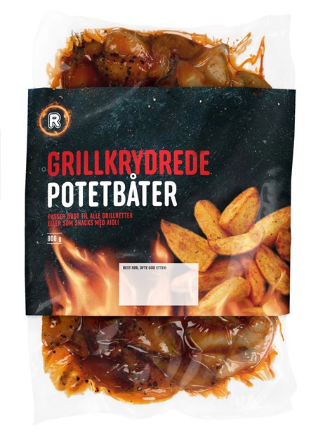 Grillkrydrede potetbåter
