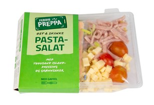 Ost & skinke pastasalat