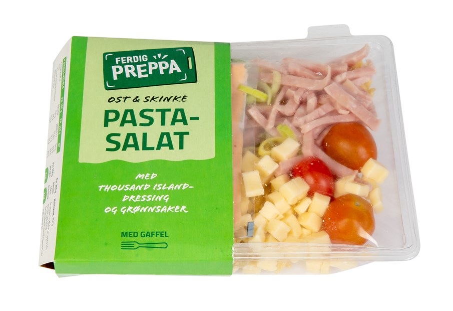 Ost & skinke pastasalat