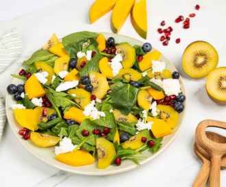 Salat med gul kiwi