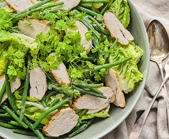 Kyllingsalat med aspargesbønner
