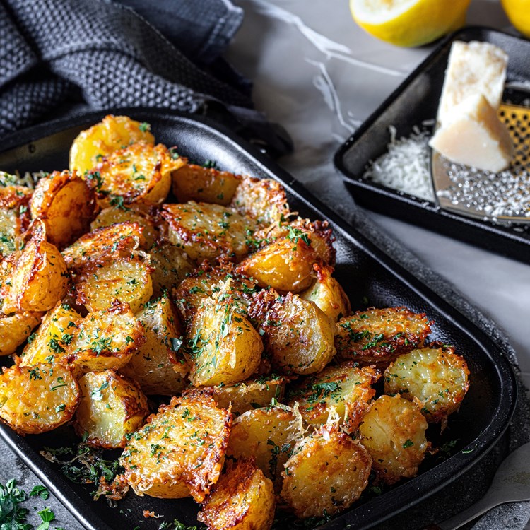 Stekte poteter med parmesan