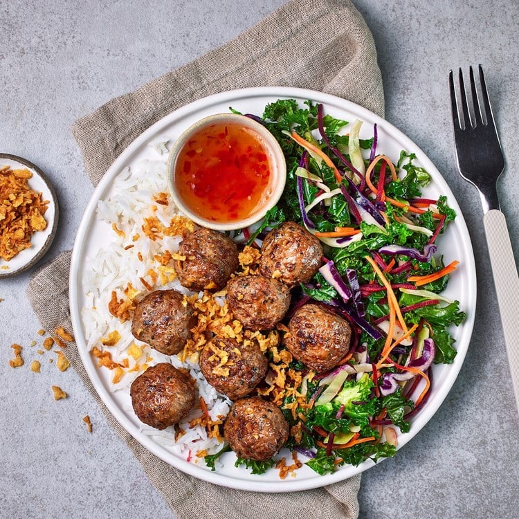 Grønnkål Mix med kyllingkjøttboller