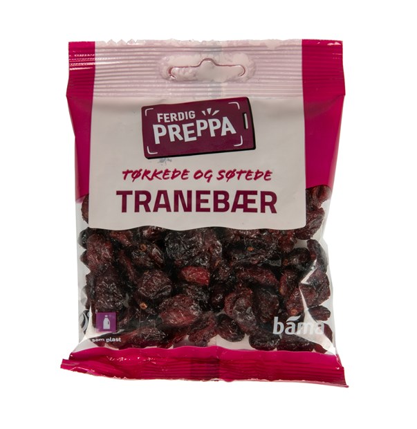 Tørkede og søtede Tranebær