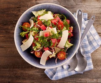 Vannmelonsalat med honningvinaigrette