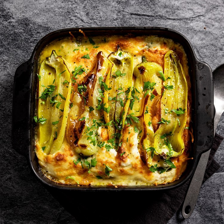 Vegetarlasagne med Corno-topping
