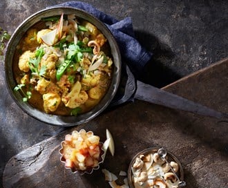 Potet- og blomkålcurry med kokos