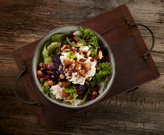 Crispi med ovnsbakt rødbete og feta