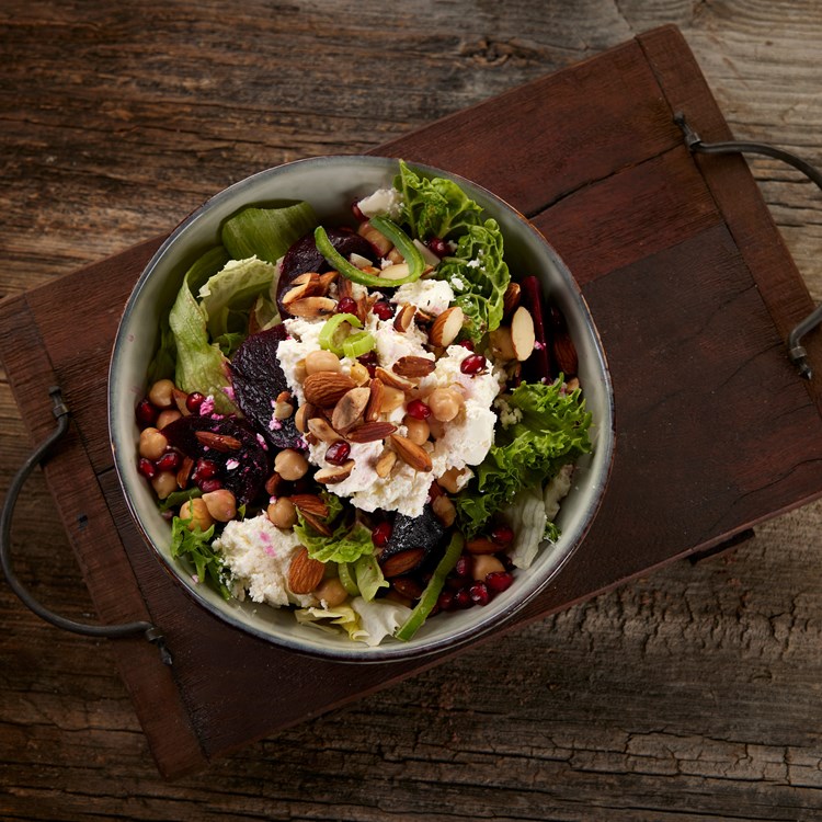 Crispi med ovnsbakt rødbete og feta