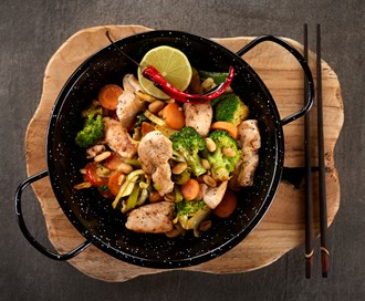 Thai-inspirert wok