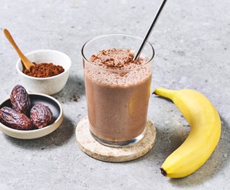 Proteinsmoothie med kakao og banan