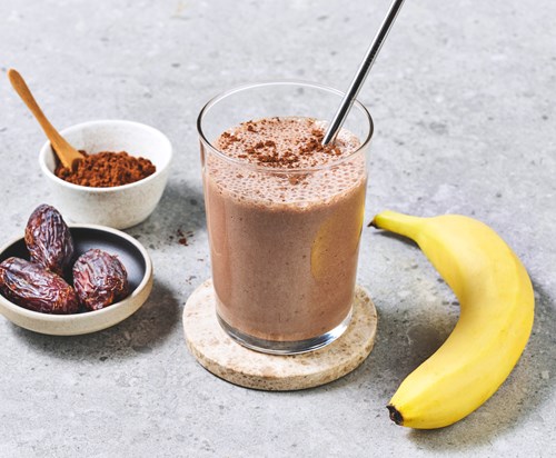 Proteinsmoothie med kakao og banan