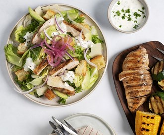 Crispi Mix med grillet kylling og parmesan