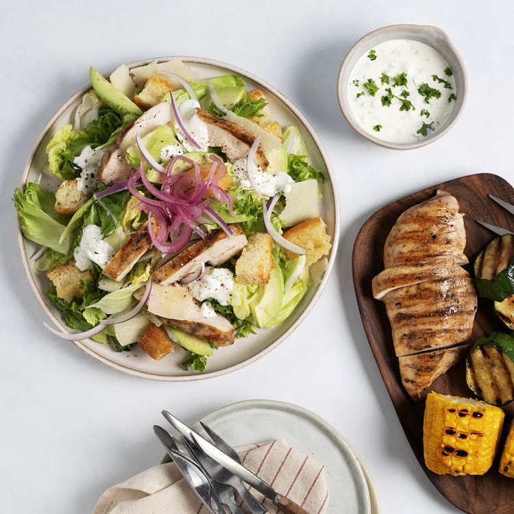 Crispi Mix med grillet kylling og parmesan